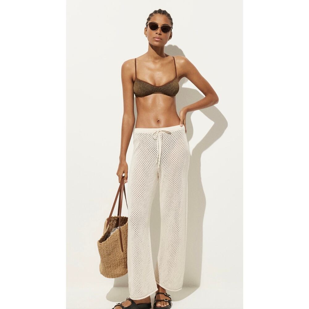 J.Crew Crochet Beach Pant in Cotton, Natural, XS NEW